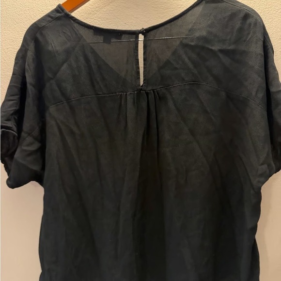 Black V-Neck Women's Top - Picture 3 of 4